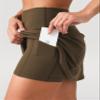 Colorfulkoala Dreamlux Skirts for Women High Rise Athletic Golf Tennis Skorts Built-in Shorts with Pockets(S, Cocoa) view 4