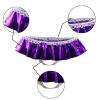 ALEPXS Safety Certification Mens Panties Sissy Lingerie 2 Pack Shiny Satin Ruffled Bloomer Tiered Skirted Panties for Crossdress(Color:Pink Purple) view 4