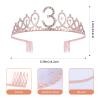 JasperKino 3th Birthday Sash and Tiara Set Rose Gold Sash Crown Birthday Party Favors Supplies for Party view 2
