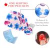 2 Packed Butterflies Floral Flowers Scrub caps Women Scrub caps Women Satin Lined Cute Scrub caps Women for Chef view 3