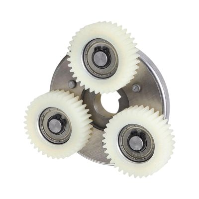 NineFit Basics Efficient 36T Planetary Gear and Clutch Combo for Motorized Vehicles, Nylon Gear White, Diameter 38mm