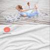 Coastal Starfish Yoga Mat Towel with Corner Pockets for Hot Yoga Non Slip,Absorbent Yoga Blankets Soft Gym Sweat Working Out Fitness Pilates Towels 70"x26" Ocean Turtle Seashells Jellyfish Wood Grain view 4