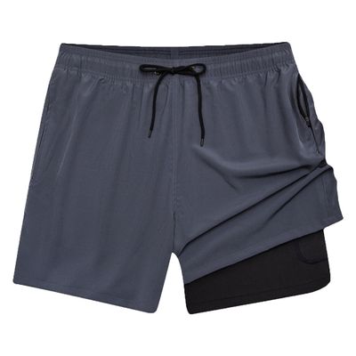 Maiyifu-GJ Men's Lightweight Breathable Athletic Shorts Elastic Waistband Gym Workout Shorts Casual Running Short Pants (Grey,XX-Large)