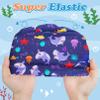 IJRPLM 4 Pcs Kids Swim Caps, Toddler Swimming Hat, Unisex Child's Bathing Cap, Fabric Swimming Caps for Kids, Pool Cap for Boys Girls Long Short Hair, One Size(4 Cute Patterns) view 2