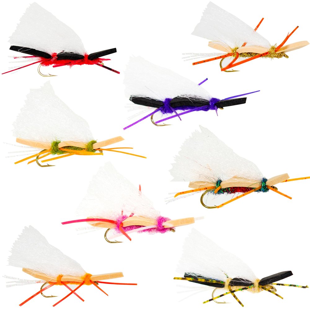 16 Chubby Chernobyl Ant Fly Fishing Flies Kit Fly Assortment Trout Bass Pike Baitfish Fishing Dry / Wet Flies, Nymphs, Streamers, Popper