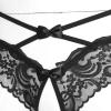 ALEPXS Safety Certification Sissy Clothes for Crossdressers 2 Pack Sexy Breathable Printed Underwear Lace Pouch Panties(Color:Black Purple) view 3