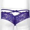 ALEPXS Safety Certification Sissy Clothes for Crossdressers 2 Pack Sexy Breathable Printed Underwear Lace Pouch Panties(Color:Black Purple) view 4