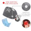 2 Packed Peach Flowers Branch Scrub caps Women Chef hat Surgical Bouffant caps for Women for Kitchen view 3