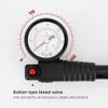NineFit Basics Portable High-Pressure Bike Air Pump with Gauge for Fork & Rear, Titanium A, 33cm (12.99in) view 2