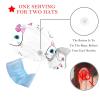 2 Packed Cartoon Airplane Balloon Sky cat Scrub caps Women Men's Scrub Cap Surgical caps for Home view 3
