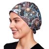 Scrub Caps for Women & Men - Tie Back & Ponytail Hat - Washable & Breathable Material - Surgical Cap for Nurse, Doctor, Vet (US, Alpha, One Size, Tie Back, Two Worlds) view 1