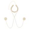 Nipple Cover Stickers Sexy Body Chain Necklace Jewelry for Women Non Piercing Rhinestone Sparkly Round Shape Adjustable Choker view 1