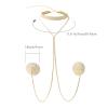 Nipple Cover Stickers Sexy Body Chain Necklace Jewelry for Women Non Piercing Rhinestone Sparkly Round Shape Adjustable Choker view 4