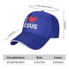 Jesus - I Love Jesus Gifts Baseball Cap Women Trucker Hat for Men Dad Hat Adjustable Snapback Hat Cowboy Hat Blue view 4