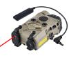 Nylon Og Laser Sights Box(with IR Laser+Red/Green/Blue Laser + White Flashlight), and M600C Strong LED Flashlight, and Modular Wire Remote Pressure Switch(SF+Crane Plug) Combo,Tan view 3