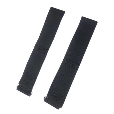 NineFit Basics Premium Adjustable Foot Straps for Exercise Bikes and Rowing Machines, 1 Pair, Black