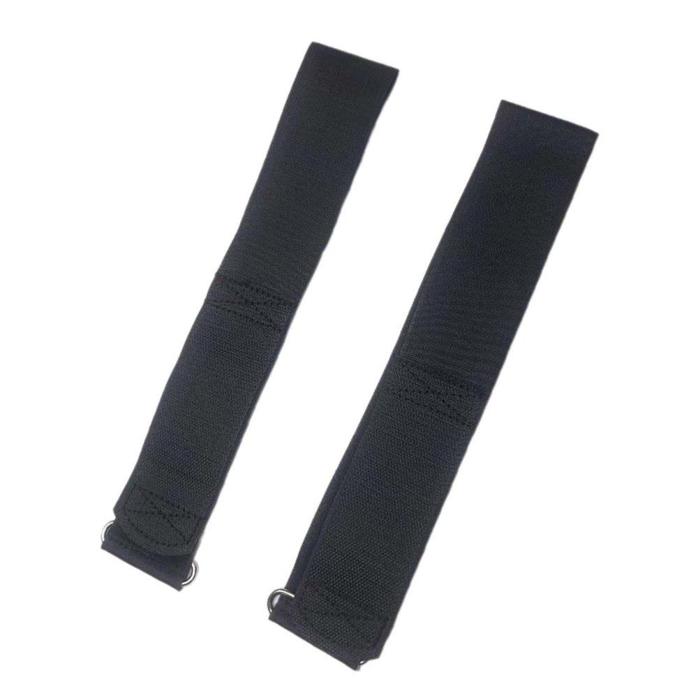 NineFit Basics Premium Adjustable Foot Straps for Exercise Bikes and Rowing Machines, 1 Pair, Black