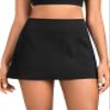 Colorfulkoala Dreamlux Skirts for Women High Rise Athletic Golf Tennis Skorts Built-in Shorts with Pockets(L, Black) view 1