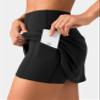 Colorfulkoala Dreamlux Skirts for Women High Rise Athletic Golf Tennis Skorts Built-in Shorts with Pockets(L, Black) view 2