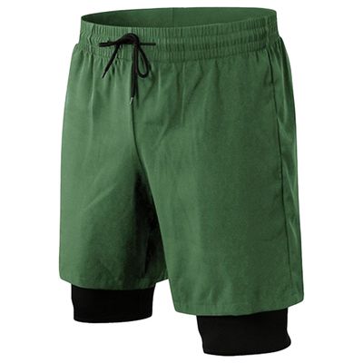 Maiyifu-GJ Workout Athletic Shorts for Men Lightweight Bodybuilding Training Shorts Casual Running Short Pants with Pockets (Army Green,Large)