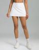 Colorfulkoala Dreamlux Skirts for Women High Rise Athletic Golf Tennis Skorts Built-in Shorts with Pockets(L, White) view 2