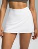 Colorfulkoala Dreamlux Skirts for Women High Rise Athletic Golf Tennis Skorts Built-in Shorts with Pockets(L, White) view 4
