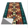 South West Red Yoga Mat Towel With Corner Pockets For Hot Yoga Non Slip,Absorbent Yoga Blankets Soft Gym Sweat Working Out Fitness Pilates Towels 74"x26" Native American Southwestern Abstract Oriental view 1