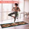 South West Red Yoga Mat Towel With Corner Pockets For Hot Yoga Non Slip,Absorbent Yoga Blankets Soft Gym Sweat Working Out Fitness Pilates Towels 74"x26" Native American Southwestern Abstract Oriental view 2