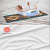 South West Red Yoga Mat Towel With Corner Pockets For Hot Yoga Non Slip,Absorbent Yoga Blankets Soft Gym Sweat Working Out Fitness Pilates Towels 74"x26" Native American Southwestern Abstract Oriental view 4