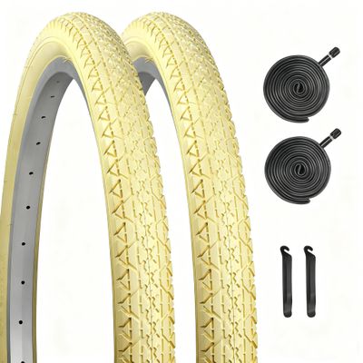 26 Inch Bike TiresYILUXING 26 X 2.125(57-559) Folding Replacement Tires for Beach Cruiser Bike 2 Pack Bike Tires & Tubes