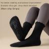 ANIDL 4 Pairs Ruffle Yoga Socks for Women,Cute Frilly Non-Slip Grips Socks for Pilates,Fitness,Hospital,Pregnant (Cotton, Color-01-Black purple green skin tone) view 3