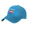 Lesbian Pride Flag LGBT Gifts Cowboy Hat Men Vintage Baseball Cap Women Trucker Hat Dad Hat Adjustable Sun Hat Blue view 2