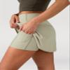 Colorfulkoala Dreamlux Skirts for Women High Rise Athletic Golf Tennis Skorts Built-in Shorts with Pockets(S, Vanilla) view 2