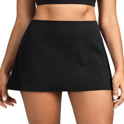 Colorfulkoala Dreamlux Skirts for Women High Rise Athletic Golf Tennis Skorts Built-in Shorts with Pockets(XS, Black)