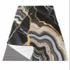 Abstract Marble Yoga Mat Towel with Corner Pockets for Hot Yoga Non Slip,Absorbent Yoga Blankets Soft Gym Sweat Working Out Fitness Pilates Towels 70"x26" ContemporaryGeometric Black Grey Gold view 1