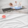 Abstract Marble Yoga Mat Towel with Corner Pockets for Hot Yoga Non Slip,Absorbent Yoga Blankets Soft Gym Sweat Working Out Fitness Pilates Towels 70"x26" ContemporaryGeometric Black Grey Gold view 4
