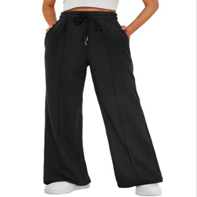 AUTOMET Womens Wide Leg Sweatpants Baggy Lounge Travel Cargo Pants Fall Fashion Outfits 2025 Winter Clothes Joggers Black M