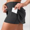 Colorfulkoala Dreamlux Skirts for Women High Rise Athletic Golf Tennis Skorts Built-in Shorts with Pockets(XL, Dark Carbon) view 2