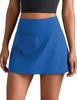 Colorfulkoala Dreamlux Skirts for Women High Rise Athletic Golf Tennis Skorts Built-in Shorts with Pockets(L, Baleine Blue) view 1