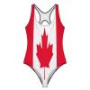 Adugen Origei Women's Bikini Canada Flag Vacation One-Piece Beach Swimsuit Bathing Suit XL view 3
