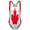 Adugen Origei Women's Bikini Canada Flag Vacation One-Piece Beach Swimsuit Bathing Suit XL view 4