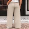 AUTOMET Womens Wide Leg Sweatpants Flare Lightweight Baggy Straight Leg Pants Oversized Joggers Fall Fashion 2025 Beige M view 4
