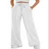 AUTOMET Womens Wide Leg Sweatpants Baggy Lounge Travel Cargo Pants Fall Fashion Outfits 2025 Winter Clothes Joggers Light Gray S view 1