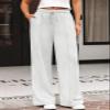 AUTOMET Womens Wide Leg Sweatpants Baggy Lounge Travel Cargo Pants Fall Fashion Outfits 2025 Winter Clothes Joggers Light Gray S view 2