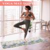 Country Floral Yoga Mat Towel with Corner Pockets for Hot Yoga Non Slip,Absorbent Yoga Blankets Soft Gym Sweat Working Out Fitness Pilates Towels 70"x26" Botanical Spring Summer Pastoral Leaves view 2