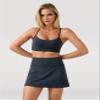 Colorfulkoala Dreamlux Skirts for Women High Rise Athletic Golf Tennis Skorts Built-in Shorts with Pockets(XL, Blue Ink) view 2