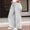 AUTOMET Womens Wide Leg Sweatpants Baggy Lounge Travel Cargo Pants Plus Size Fall Fashion Outfits 2025 Winter Clothes Gray L view 3