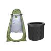 Camping Toilets Portable Foldable with Privacy Tent Portable Folding Car Travel Potty Training Toilet Indoor Outdoor Commode Waterproof Luggable Loo for Outdoor Emergency Hiking,Black view 1