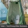 Camping Toilets Portable Foldable with Privacy Tent Portable Folding Car Travel Potty Training Toilet Indoor Outdoor Commode Waterproof Luggable Loo for Outdoor Emergency Hiking,Black view 3