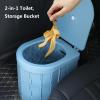 Camping Toilets Portable Foldable with Privacy Tent Portable Folding Car Travel Potty Training Toilet Indoor Outdoor Commode Waterproof Luggable Loo for Outdoor Emergency Hiking,Black view 4